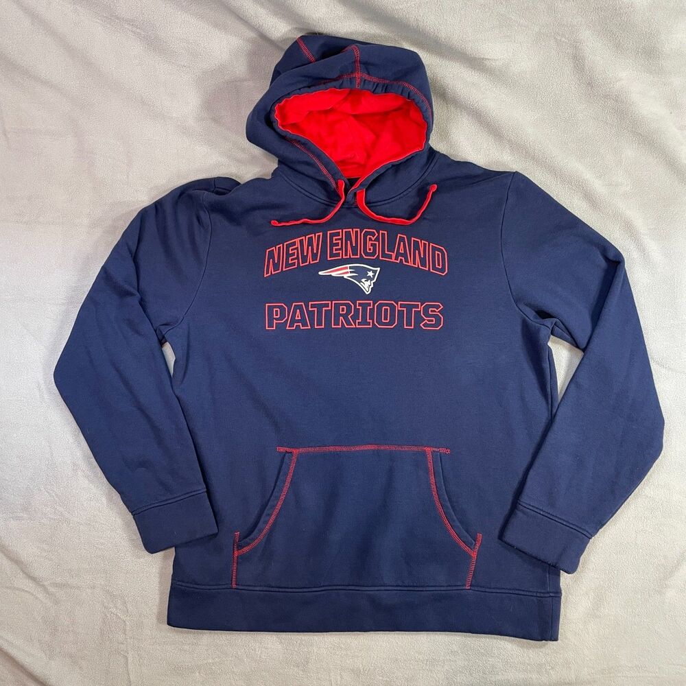 Fanatics Sweatshirt Mens Size XL NFL New England Patriots Pullover Hoodie Blue